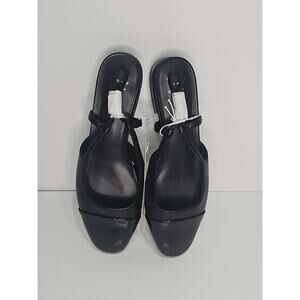 Women's Maxine Cap-toe Slingback Flats - A New Day Black 6